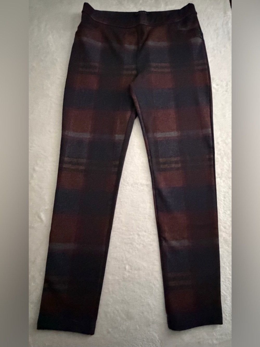 Sanctuary Plaid Slim Pull On Stretchy Pants, Size L - Picture 3 of 16